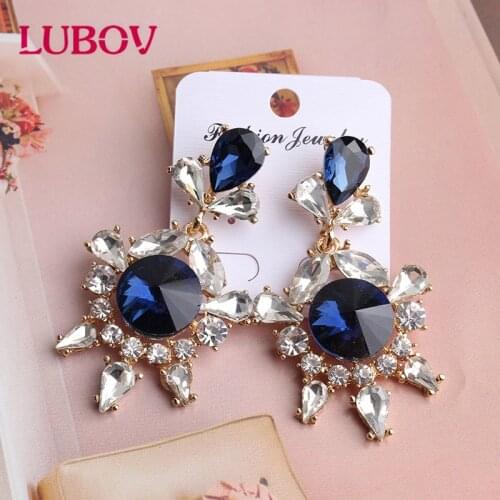 European Style Fashion Trendy Big Earrings Zinc Alloy Acrylic Drop Earrings For Women Shinny Jewelry Gift Ladies Accessories