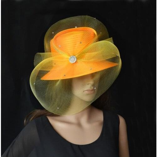 NEW BIG Yellow Formal Dress Hat Church Hat. FREE SHIPPING