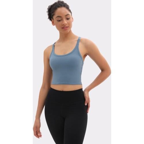 NWT RACERBACK Built In Bra Buttery-Soft Yoga Workout Gym Crop Tops Women Naked-feel Fitness Sport Athletic Crop Vest Bras