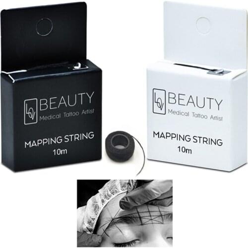 Pre-Inked Brow Mapping Strings Pigment String For Microblading PMU Accessories Brow Mapping Thread For Eyebrow Permanent Makeup
