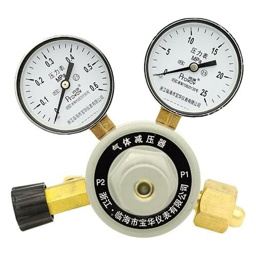 0.6* 25MPa Provov YQB-04J All Copper Standard Gas Regulator with Angle Valve Pressure Regulator