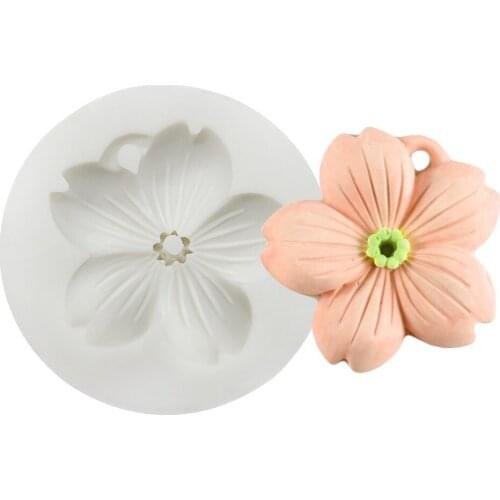 Five Petals Flower Silicone Mold Fondant Cake Dessert Decorating Tools Chocolate Confeitaria Baking Moulds Kitchen Accessories