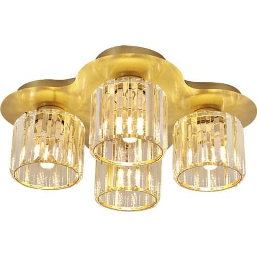 Light luxury modern minimalist crystal ceiling lamp creative personality living room bedroom dining room study lighting