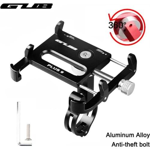 GUB Universal Bicycle Smart Phone Holder Support for 3.5-6.2" Aluminum MTB Bike Motorcycle Handlebar Mount Handle Phone Stand