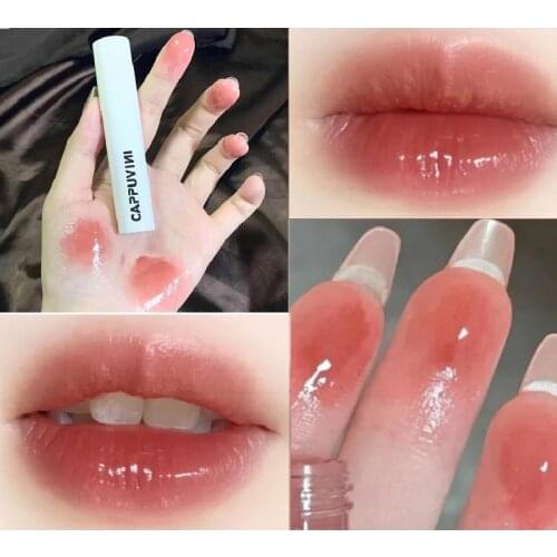 Moisturizing Jelly Lip Gloss Water Gloss Nutritious Lip Glaze Long Lasting Non-stick Cup Lip Rose Red Tint Makeup Cosmético