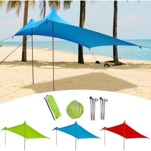 Waterproof Sunshade Tarp Shelter Awning Canopy Camping Beach Tent Cover Lightweight Foldable