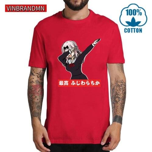 Japanese Kanji Waifu Chika Fujiwara Dabbing V1 T shirt men Kaguya Sama Love is War T-shirt Ahegao Hentai Tee shirt Geek Tops Tee