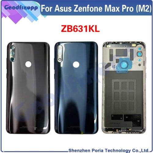 For Asus Zenfone Max Pro (M2) ZB631KL Battery Back Cover Rear Case Cover Rear Lid For Zenfone Max Pro M2 X01BDA Parts Replacemen