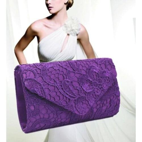 2021 pochette soiree Party Lace Crochet women evening clutch envelope handbags fashionable day clutch wallets