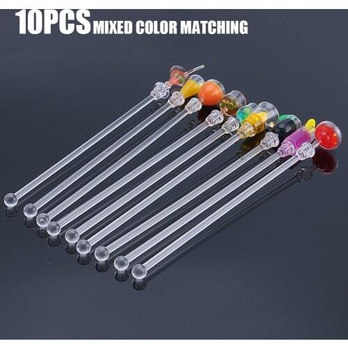 10pcs/set Wine Cocktail Drink Mixer 23cm Stirring Juice Stirrers Swizzle Stick Party Bar Tool Acrylic
