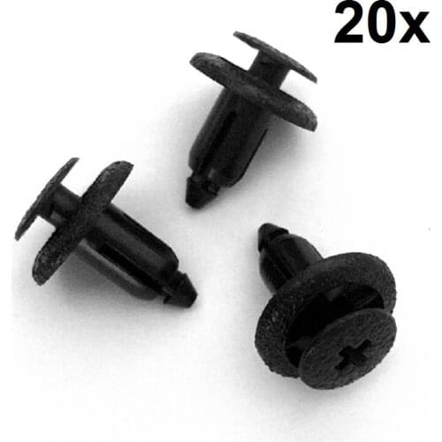 20x 6mm Plastic Trim Panel Clips- For Toyota Yaris, Avensis, Corolla etc 90467-06133