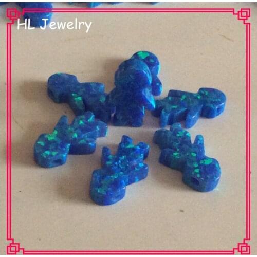50PCS/Lot Synthetic Opal Boy Beads 8.5*13MM Blue Opal Boy Beads For Pendant
