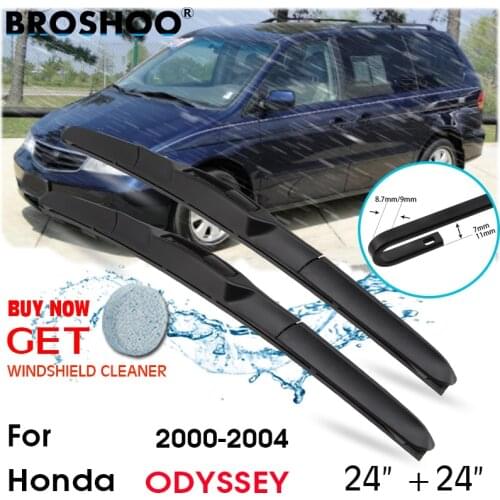 Car Wiper Blade Front Window Windscreen Windshield Wipers Blades J hook Auto Accessories For Honda ODYSSEY 24"+24" 2000-2004