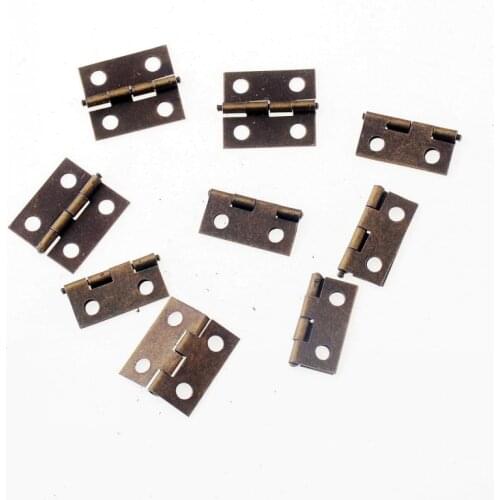 Free Shipping 25pcs Ancient Bronze 4 Holes Box Butt Hinges For Jewelry Box Making DIY 16x13mm F1189