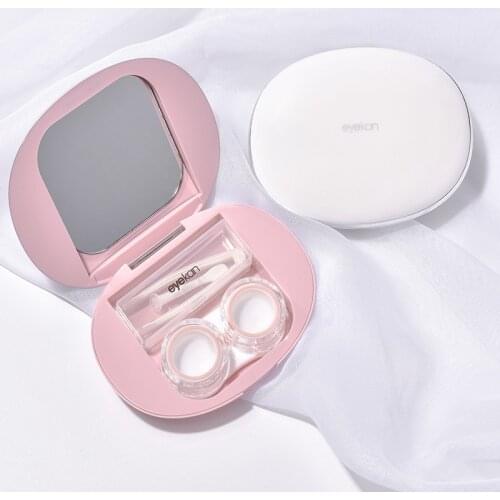 Magnetic Attraction Mellow Cobblestone Shape Contact Lenses Case Contact Lens Partner Box