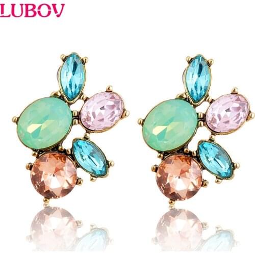 Hot Fashion Exaggerated costly fluorescent color Earrings New 2018 Colorful Trendy Stud Earrings for Women gift Free Shipping