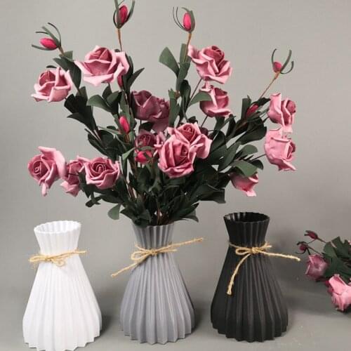 Hot New Products Plastic Modern Creative Crafts Vase Dried Flower Plant Arrangement Balcony Flower Pot Home Decoration Ornaments