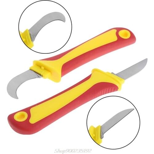 Hot Electrician Knife Cutting Off Tool Repairing Tool Hook Knife Plastic Handle Jy22 20 Dropship