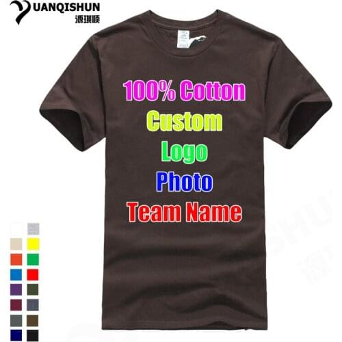 Customized Mens Boutique T Shirt Print Your Own Design High Quality 17 Colors Cotton T-Shirt For Men Plus Size XS-3XL Unisex