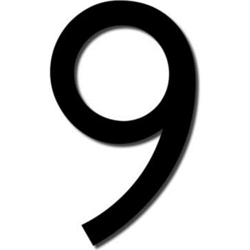 Customized HOUSE NUMBER Avenida 9 High Quality Acrylic Large Cool Stylish Modern Gloss Black