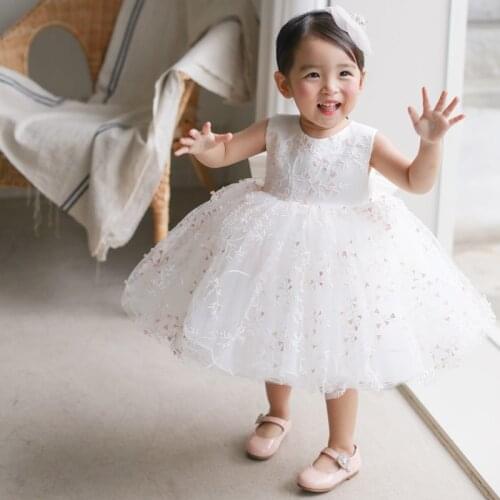Summer Dress for Girl Baby Christening Gown Floral 1st Birthday Dress Party Girl Baby Clothing Toddler Clothes Infant Vestidos