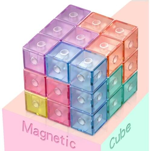 Magic Macaron Magnetic Magic Cube 3x3x3 Stickerless Cube Puzzle Professional Speedcube Puzzles educational toys for kids adults