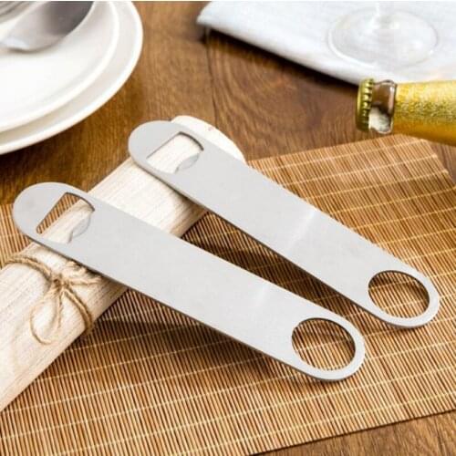 New idea metal satin finish Bar Blade Beer Bottle Opener 402 stainless steel Handle Bartender Bottle Opener LX7031