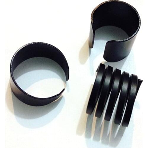 Fashion Black Scrub Surface Spring Wide Ring Adjustable Matte Rings for Women 3 pcs/set