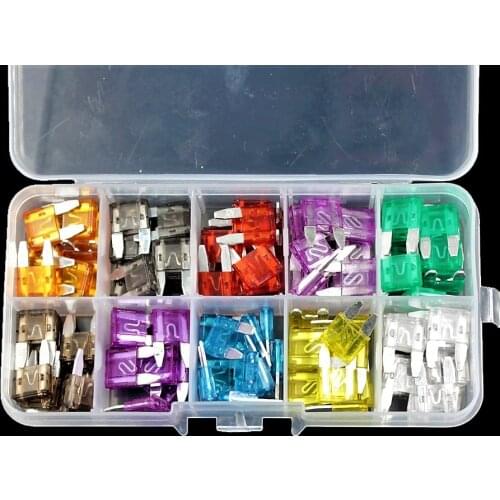 Small Size Auto Blade Fuse 2 to 35A AMP Assortment Car Truck Fuses With Box 50 or 100 Pcs