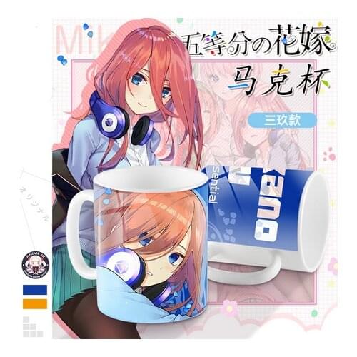 The Quintessential Quintuplets Nakano Miku Nino Cartoon Ceramic Mug Cup Coffee Water Cup Men Women Fashion Birthday Xmas Gift