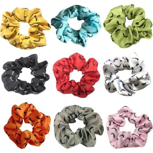 19 Colors 100Pcs/Bag Solid Color Eyelash Hair Scrunchie Elastic Hair Bands Korean Hair Accessories For Women Girls Ponytail