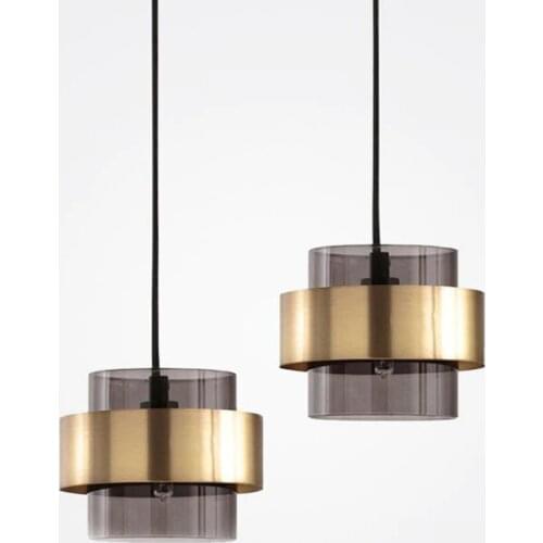 Postmodernism Glass Metal Pendant Lights Creative Bedroom Bedside Light Restaurant TV Background Wall Suspension Light Fixtures