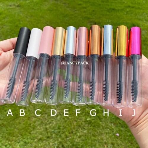 Portable 10ml pink white Lip Balm bottle eyelash empty mascara tubes clear custom lipgloss tubes cosmetic Packaging Container