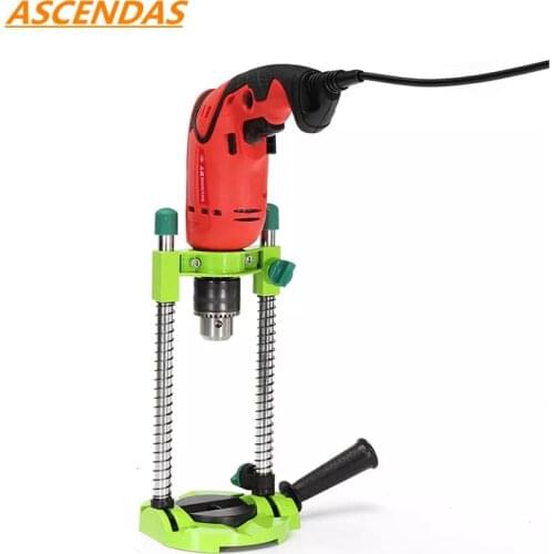 ASCENDAS Adjustable Angle Drill Jig Holder Guide Stand Drill Positioning Bracket for Electric Drill TP-0239