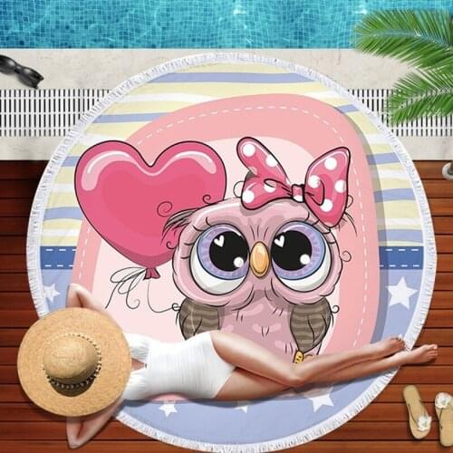 Cartoon owl strandlaken luxury beach towel Towel Beach cover up spa Large beach towel Bath towels Beach mat large beach towels
