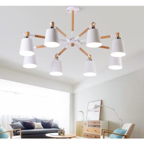 Nordic European wood Pendant Lights For Dinning Room Restaurant Modern Wooden Pendant Lamp Hanging Lights 110-240V