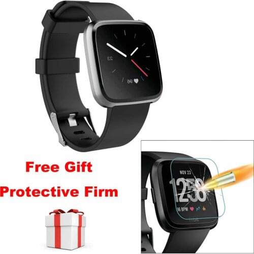 Duszake Replacement Strap For Fitbit Versa Band Women Soft Silicone Waterproof Wrist Bracelet Strap For Fitbit Versa Lite Band