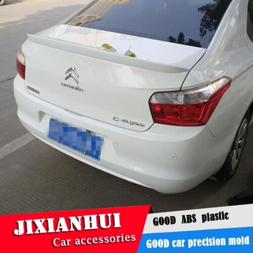 For Elysee Spoiler 2014-2018 Citroen C-Elysee Spoiler YCK ABS plastic Material Car Rear Wing Color Rear Spoiler