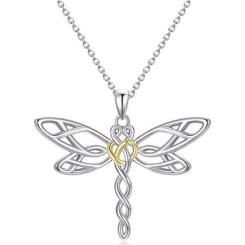 Dragonfly Necklace Pendant Women Silver Color Chains Necklaces Luxury Brand Jewelry Adjustable Chain Necklace Charming Link