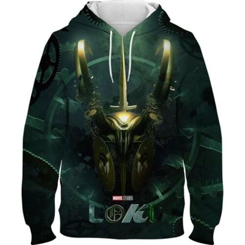3D Print New Fashion Mens clothes Spring Autumn Casual Children Marvel Loki Hoodies Harajuku Women Oversized hooded sweatshirts