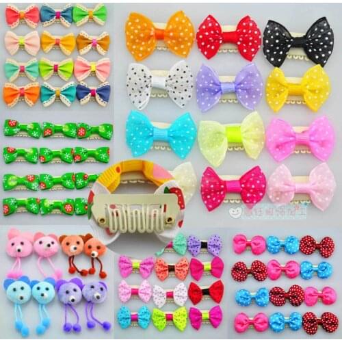 Universal clamp beautiful flower pet cats and dogs bow pet hair accessories can Flower Clip 100pcs