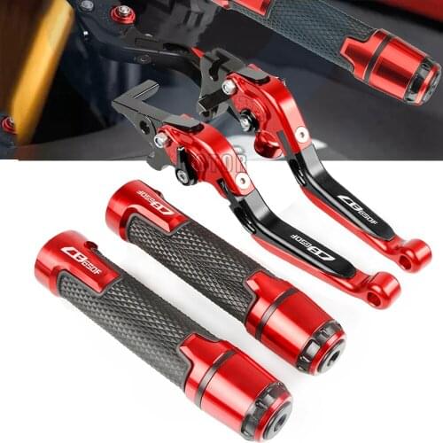 Motorcycle CNC Extendable Adjustable Brake Clutch Levers Handlebar Grips For Honda CB650F CB 650F CB650 F 2014-2016 2017 2018
