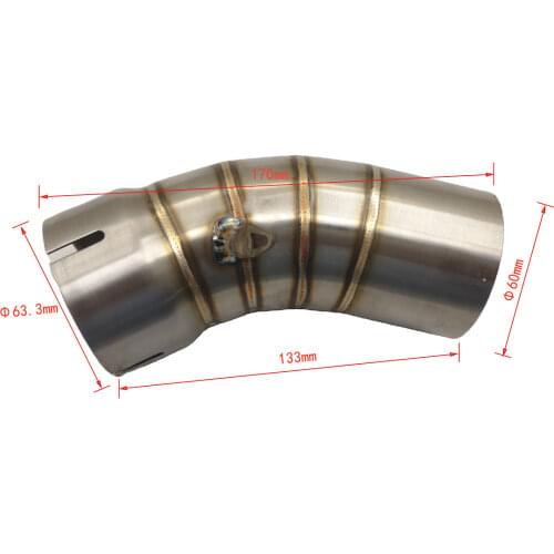 Stainless steel 304 R nineT motorcycle exhaust muffler contact middle pipe slip on For BMW R nineT