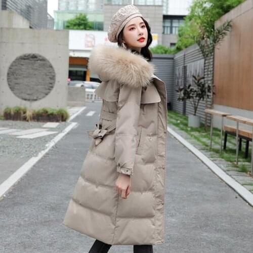 2020 New Winter Coat Womens Jacket Casual Long Parka Fur Hooded Winter Jacket Women Down Cotton Padded Jacket Coat