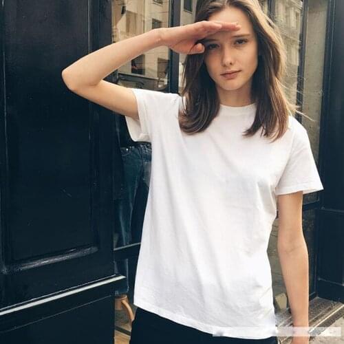 Womens white Solid color Crop Top Short Sleeve T Shirts Women Brand New Casual Tee Tops Summer Female T Shirt Cute Cropped Top