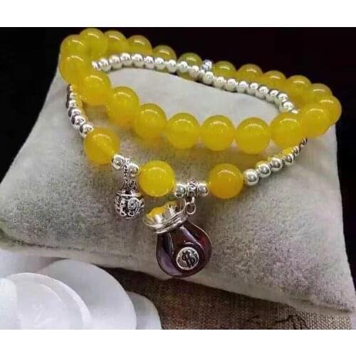 Natural amber bracelet handmade Chalcedony bracelets for women bangles with 925 bracelets for women bangles jade bangle bracelet