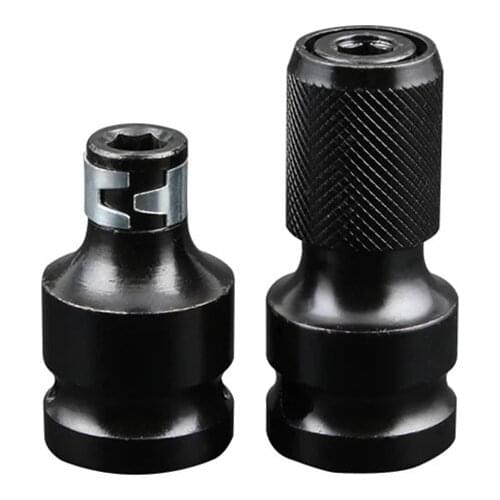 1/2" Square To 1/4" Hex Ratchet Socket Conversion Tool Release Drive Quick Adaptor Socket Converter Tool Chuck Impact Adapt