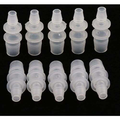 10-Piece Aquarium Air Valve Connector Plastic Inline Tubing Straight