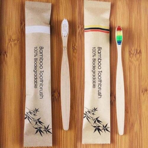 100pcs Charcoal Bamboo Toothbrush Adult Vegan Soft Bristle Teeth Whiten Brush Wooden Handle Oral Care Eco Friendly Toothbrushes