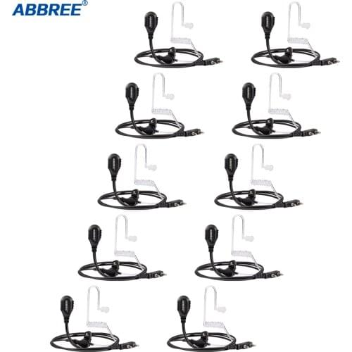 2 Pin Covert Acoustic Air Tube Mic Microphone Earphone Earbud Headset Earpiece Headphone For Kenwood Baofeng Walkie Talkie Radio